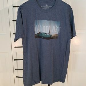 Blue wanderlust graphic T